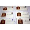 Image 4 : 6 First Day Issue Stamps W/ 22k Copy Of Stamp