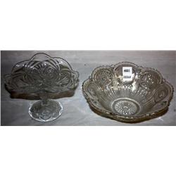 Lot of 2 Fine Glass Bowls