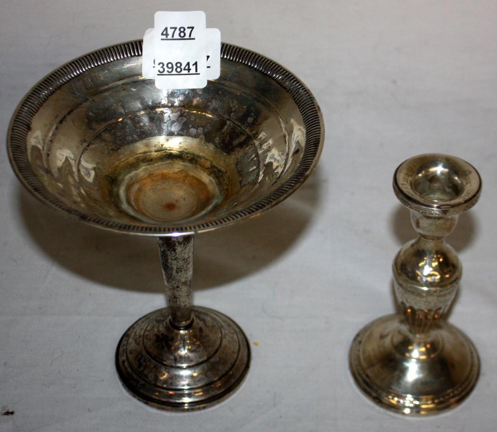 Sterling Silver Bowl & Candle Holder