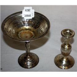 Sterling Silver Bowl & Candle Holder