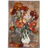 Image 2 : Oil on Board of Flowers and Vase