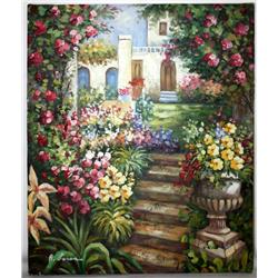 Oil on Canvas of Garden