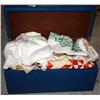 Image 1 : Chest with Handmade Quilts & Tablecloths
