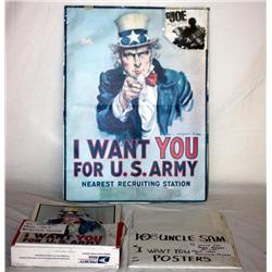 Lot of Uncle Sam " I Want You" Recruiting Posters