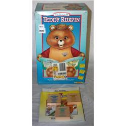 Teddy Ruxpin Bear and Books, and Cartridges