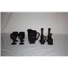 Image 3 : Rare-Red "Avon" Pitcher, glasses & Candlesticks