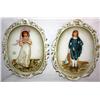 Image 1 : "Pinky" & "Blue Boy" By Lefton China Hand Painted