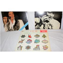 Lot Of 3 Elvis Albums w/ Elvis Framed Picture