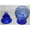 Image 1 : Blue Vase W/ Removable Lid Made In Portugal