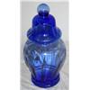 Image 3 : Blue Vase W/ Removable Lid Made In Portugal
