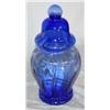 Image 4 : Blue Vase W/ Removable Lid Made In Portugal