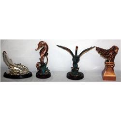 4 Collectible Animal Statues