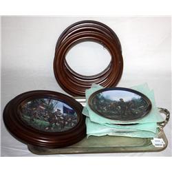 Bradford Collector Plates, Frames,Godinger platter