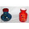 Image 3 : 2 vases 1 Blue & 1 Red