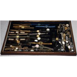 Case with Various Collectible Watches