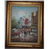 Framed Oil on Canvas of Paris Scene