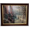 Framed Print on Board of Street Scene