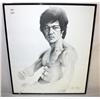 Framed Drawing of Bruce Lee