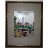 Image 3 : Framed Abtract Water Color of Paris Street Scene