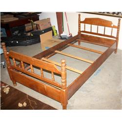 Vintage Wood Twin Bed