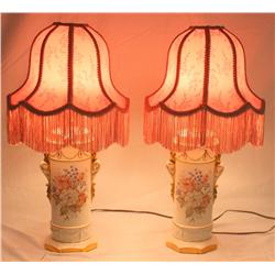 2 Flower Design Table Lamps