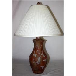 Wood Designed Lamp w/ Shade