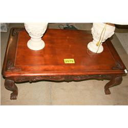 Vintage Wood Carved Coffee Table