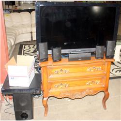 Sony Flatscreen 40" TV w/ Sony Surround System