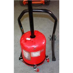 5 Gallon Portable Oil Drain Dolly W/ Motorcycle