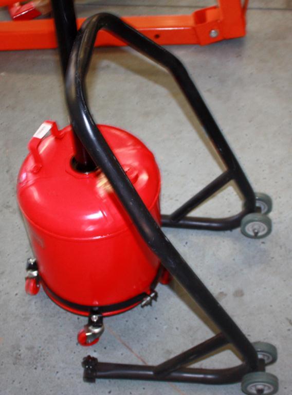 5 Gallon Portable Oil Drain Dolly W/ Motorcycle