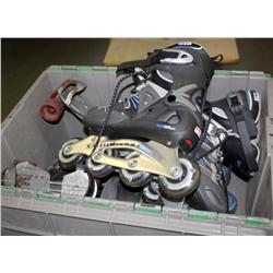 Box of 2 Sets of Roller Blades & 1 Set of Roller