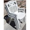 Image 1 : 3 White Outdoor Chairs