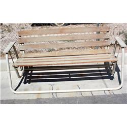 Wooden Rocking Bench