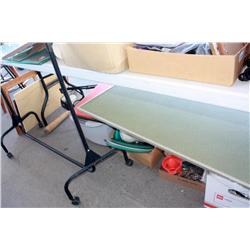 Table Lot Of Misc. Printer, Books, Baskets,