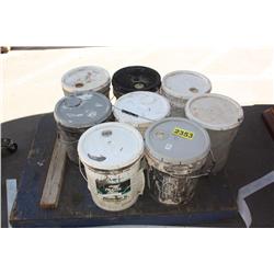 Pallet Of 8 Buckets Of Paint