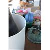 Image 4 : Table Lot Of Misc. Garbage Can, Doll,