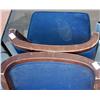 Image 2 : 2 Blue Cushioned Wooden Chairs