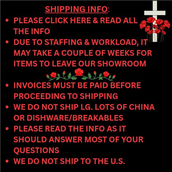 SHIPPING INFORMATION