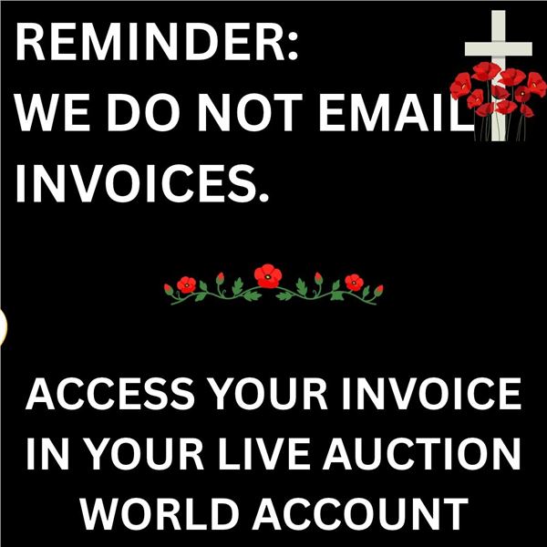 WE DO NOT EMAIL INVOICES