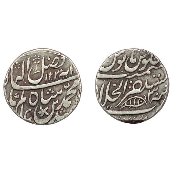 Maratha Confederacy, Silver Rupee, 11.12gm, Mustaqir al-Khilafat Akbarabad Mint.