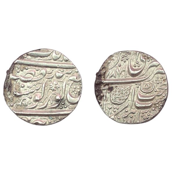 Sikh Empire, Silver Rupee, 10.86gm, Amritsar Mint, Nanakshahi couplet, VS 1879.