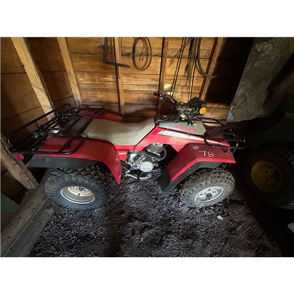 Approx. 1986 Honda 250 FourTrax Quad, Shedded, Seized from sitting