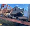 Image 1 : Truck deck c/w ramps 7 fifth wheel, car hood, plywood, grating, fuel tank