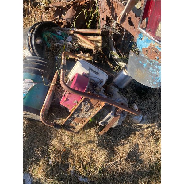 Chevy truck box c/w scrap iron