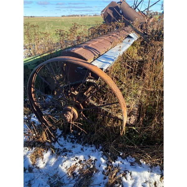 Steel wheeled seed drill