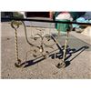 Image 3 : VINTAGE RECTANGULAR GLASS-TOP COFFEE TABLE WITH AN ORNATE GOLD-TONE OR GILT WROUGHT-IRON / CAST-IRON
