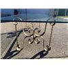 Image 4 : VINTAGE RECTANGULAR GLASS-TOP COFFEE TABLE WITH AN ORNATE GOLD-TONE OR GILT WROUGHT-IRON / CAST-IRON