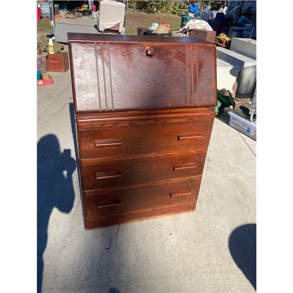 VINTAGE DROP-FRONT SECRETARY DESK