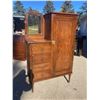 Image 1 : ANTIQUE OAK SIDE-BY-SIDE CHIFFOROBE (OR GENTLEMAN'S CHIFFONIER/WARDROBE)