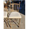 Image 2 : METAL BAR STOOLS, GOLD FINISH; SET OF FOUR